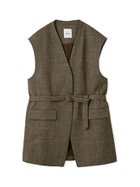 【ミラオーウェン/Mila Owen】の共ベルト付きオーバーサイズノーカラーベスト MIX[930]|ID:prp329100004950279