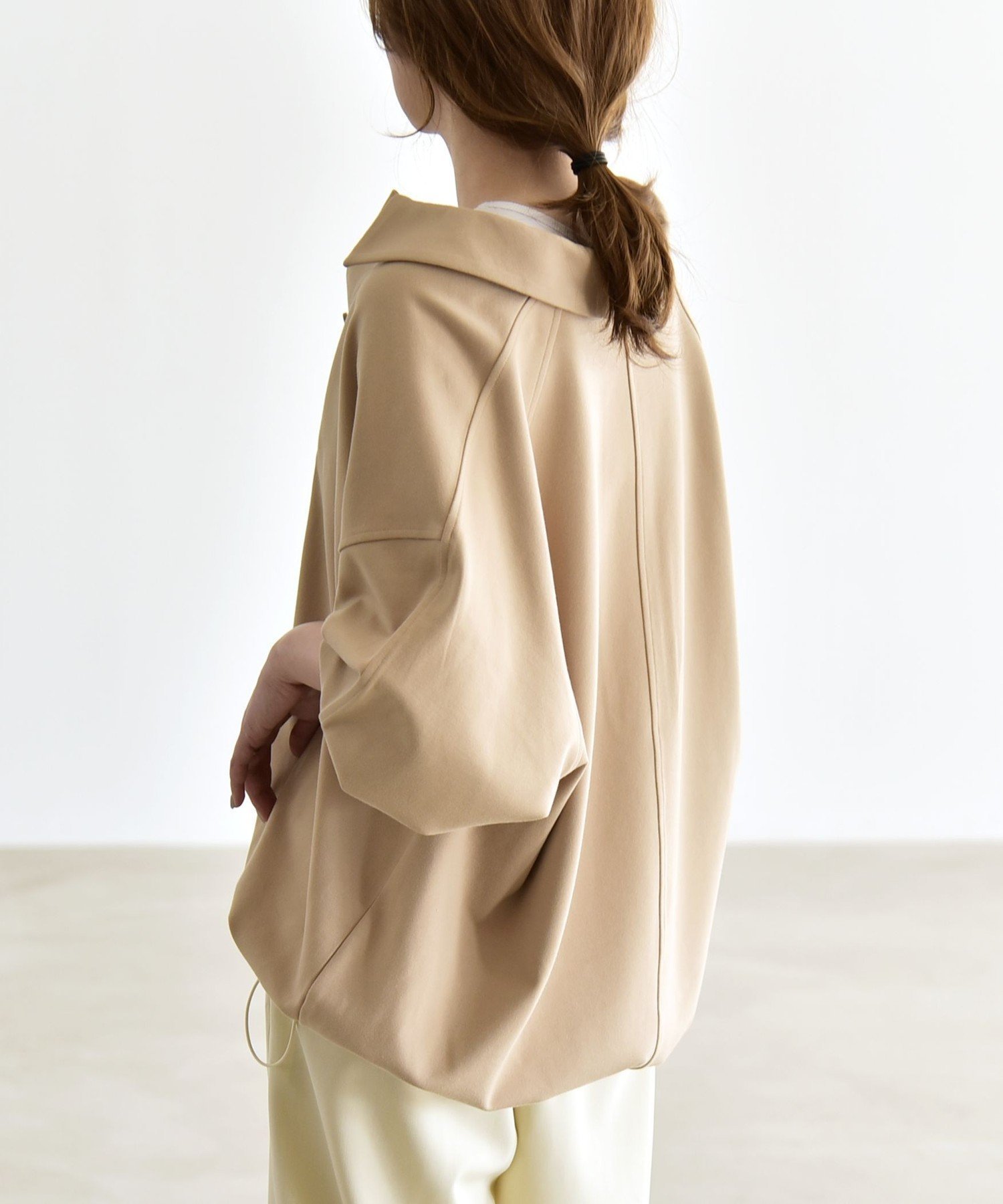 【シップス フォー ウィメン/SHIPS】のquaranciel 洗濯機可能 ライト ポンチ ドロスト ポロ プルオーバー インテリア・キッズ・メンズ・レディースファッション・服の通販 founy(ファニー) 　ファッション　Fashion　レディースファッション　Fashion for Women　トップス・カットソー　Cut & Sew Tops　カジュアルプルオーバー・ニットトップス　Pullovers & Knit Tops / Casual Pullovers　インナー　Innerwear　洗える　Machine Washable　カットソー　Cut and Sewn Top　シンプル　Simple, Minimal　スラックス　Slacks, Dress Pants　セットアップ　Set-Up, Coordinated Outfit　デニム　Denim, Jeans Material　ドローコード　Drawcord, Drawstring Cord　ビッグ　Big, Oversized　ボトム　Bottoms, Lower Wear　リラックス　Relax, Relaxed Fit　おすすめ　Recommended / Our Picks　エレガント 上品　Elegant　2026年　2026　2026春夏・S/S　Spring/Summer 2026 SS26　ベージュ|ID: prp329100004950284 ipo3291000000037148325