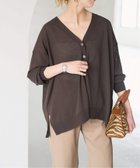 【スピック&スパン/Spick & Span】の《接触冷感 / 》ICE FINE Vネックカーディガン ブラウン|ID:prp329100004950299