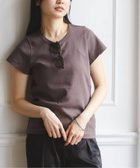 【ノーブル / スピック&スパン/NOBLE / Spick & Span】の《追加 ・WEB限定カラー》スビンコットンスムースコンパクトTシャツ2 ブラウン A|ID:prp329100004950301