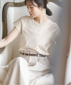 【ノーブル / スピック&スパン/NOBLE / Spick & Span】の《追加 ・WEB限定カラー》スビンコットンスムースコンパクトTシャツ2 ベージュ|ID:prp329100004950301