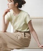 【ノーブル / スピック&スパン/NOBLE / Spick & Span】の《追加 ・WEB限定カラー》スビンコットンスムースコンパクトTシャツ2 グリーン B|ID:prp329100004950301