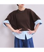 【アダム エ ロペ/ADAM ET ROPE'】の【WEB限定】シャツコンビニットプルオーバー ダークブラウン(20)|ID:prp329100004950354