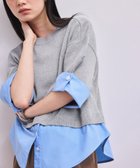 【アダム エ ロペ/ADAM ET ROPE'】の【WEB限定】シャツコンビニットプルオーバー グレー(07)|ID:prp329100004950354