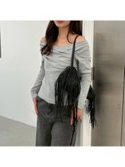 【フレイ アイディー/FRAY I.D】のギャザーオフショルカットソー GRY[006]|ID:prp329100004950405