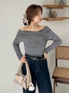 【フレイ アイディー/FRAY I.D】のギャザーオフショルカットソー BORDER[933]|ID:prp329100004950405