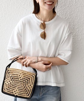 【シップス フォー ウィメン/SHIPS】のSHIPS any 抗菌防臭/洗濯機可能 USAコットン 配色 ステッチ ワイド TEE 人気、トレンドファッション・服の通販 founy(ファニー) ファッション Fashion レディースファッション Fashion for Women 洗える Machine Washable コンパクト Compact, Small Size 抗菌 Antibacterial, Bacteria-Resistant スリーブ Sleeve, Long Sleeve / Short Sleeve デニム Denim, Jeans Material 定番 Standard, Basic Item バランス Balance, Style Balance ワイド Wide, Wide Fit 2026年 2026 2026春夏・S/S Spring/Summer 2026 SS26 |ID:prp329100004950412