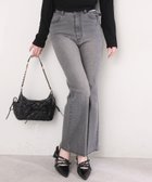 【ナイスクラップ/NICE CLAUP】の【ウォッシャブル】【選べる4サイズ】サイドカットレース美脚ビジューデニム ブラック|ID: prp329100004950421 ipo3291000000037149334