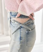 【ナイスクラップ/NICE CLAUP】の【ウォッシャブル】【選べる4サイズ】サイドカットレース美脚ビジューデニム ブルー|ID: prp329100004950421 ipo3291000000037149337