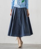 【ビアッジョブルー/Viaggio Blu】のフロントボタンタフタスカート ネイビー|ID: prp329100004950477 ipo3291000000037149974