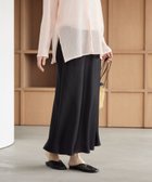 【ビューティ&ユース ユナイテッドアローズ/BEAUTY&YOUTH / UNITED ARROWS】のポリエステルサテン マーメイドフレアスカート 人気、トレンドファッション・服の通販 founy(ファニー) ファッション Fashion レディースファッション Fashion for Women スカート Skirts Aライン・フレアスカート A-Line & Flared Skirts サテン Satin, Glossy Fabric スニーカー Sneakers, Trainers ドレープ Drape, Draping Fabric フェミニン Feminine, Girly フレア Flare, Flared マーメイド Mermaid, Fishtail Silhouette リネン Linen, Linen Fabric リラックス Relax, Relaxed Fit エレガント 上品 Elegant thumbnail BLACK|ID: prp329100004950482 ipo3291000000037150119