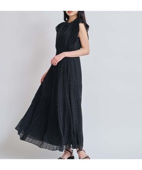 【ノエラ/Noela】 プリーツドットワンピース人気、トレンドファッション・服の通販 founy(ファニー) ファッション Fashion レディースファッション Fashion for Women ワンピース Dresses シャーリング Shirring, Ruched フリル Frill, Ruffle プリーツ Pleats, Pleated ポケット Pocket, Pocket Detail リュクス Luxury, Elegant, High-End, Chic エレガント 上品 Elegant |ID:prp329100004950525