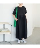 【フリークスストア/FREAK'S STORE】の限定展開 ウエストギャザー 切り替え 半袖 ワンピース ブラック|ID:prp329100004956810