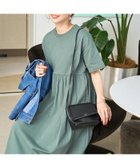 【フリークスストア/FREAK'S STORE】の限定展開 ウエストギャザー 切り替え 半袖 ワンピース グリーン|ID:prp329100004956810