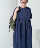 【フリークスストア/FREAK'S STORE】の限定展開 ウエストギャザー 切り替え 半袖 ワンピース ネイビー|ID:prp329100004956810