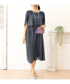 【アッドルージュ/AddRouge】の【選べる着丈】 ラッフル袖 ドレス ワンピース ロング丈 結婚式 演奏会 ミディ丈:チャコール|ID: prp329100004956812 ipo3291000000037367441