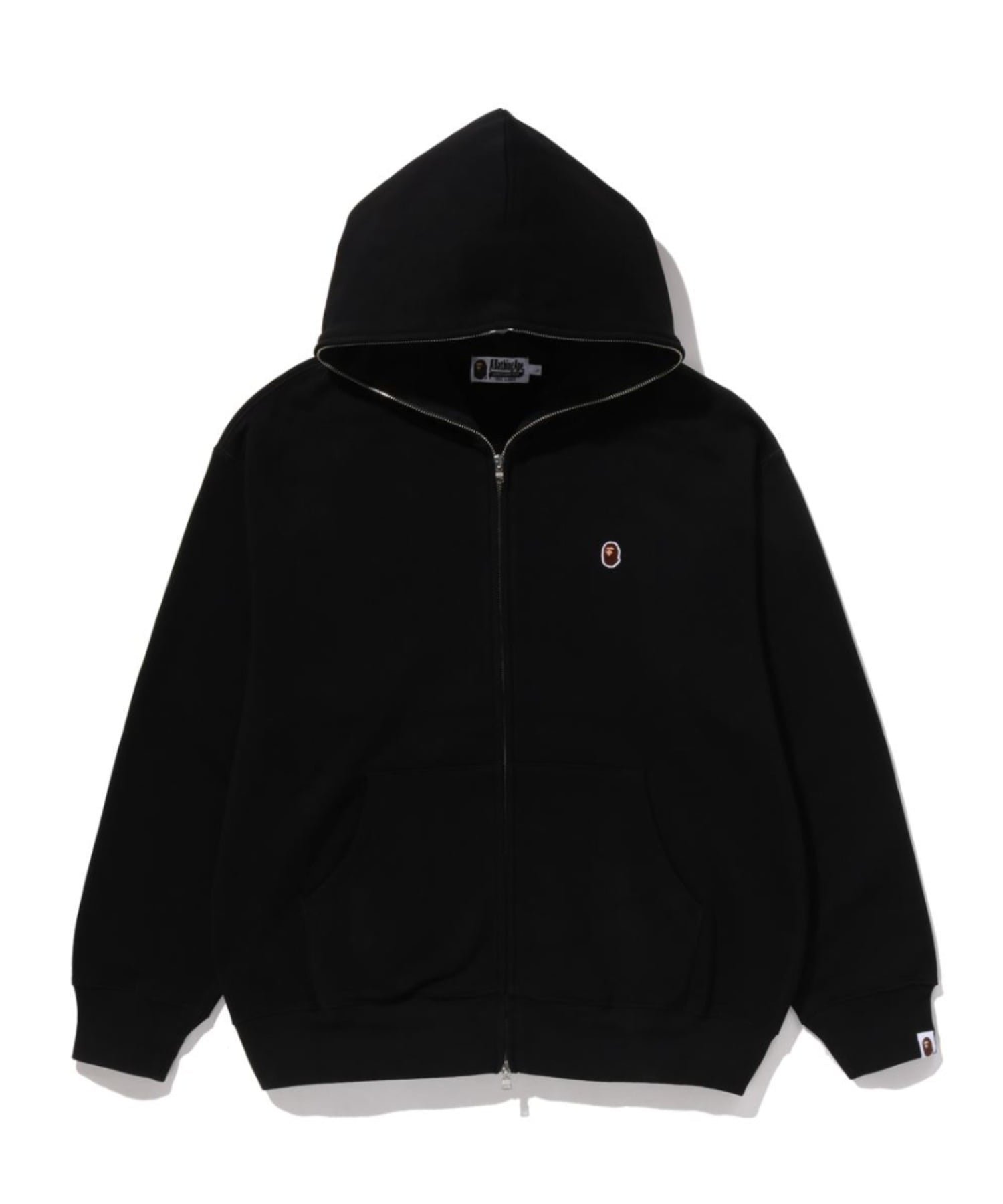 【ア ベイシング エイプ/A BATHING APE】のONE POINT FULL ZIP HOODIE インテリア・キッズ・メンズ・レディースファッション・服の通販 founy(ファニー) 　ファッション　Fashion　レディースファッション　Fashion for Women　フロント　Front, Front Design　ポケット　Pocket, Pocket Detail　ワンポイント　One Point, Statement Accent　BLACK|ID: prp329100004956878 ipo3291000000037194484