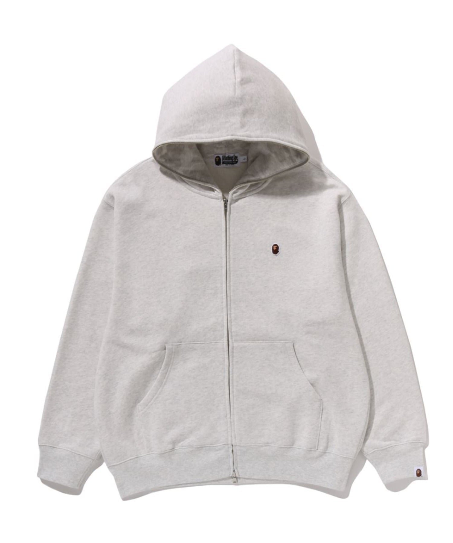 【ア ベイシング エイプ/A BATHING APE】のONE POINT FULL ZIP HOODIE インテリア・キッズ・メンズ・レディースファッション・服の通販 founy(ファニー) 　ファッション　Fashion　レディースファッション　Fashion for Women　フロント　Front, Front Design　ポケット　Pocket, Pocket Detail　ワンポイント　One Point, Statement Accent　GRAY|ID: prp329100004956878 ipo3291000000037194489