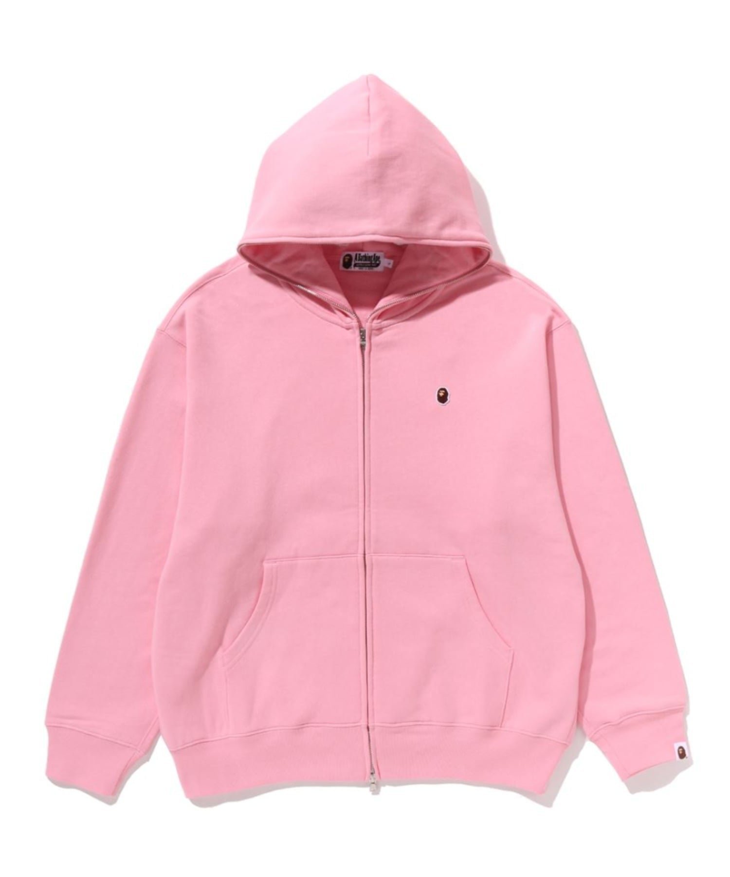 【ア ベイシング エイプ/A BATHING APE】のONE POINT FULL ZIP HOODIE インテリア・キッズ・メンズ・レディースファッション・服の通販 founy(ファニー) 　ファッション　Fashion　レディースファッション　Fashion for Women　フロント　Front, Front Design　ポケット　Pocket, Pocket Detail　ワンポイント　One Point, Statement Accent　PINK|ID: prp329100004956878 ipo3291000000037194492