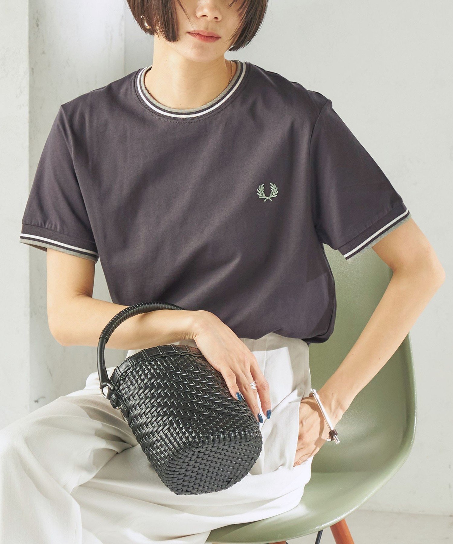 【シップス フォー ウィメン/SHIPS】のFRED PERRY M1588 TWIN TIPPED TEE インテリア・キッズ・メンズ・レディースファッション・服の通販 founy(ファニー) 　ファッション　Fashion　レディースファッション　Fashion for Women　ベスト　Vest, Waistcoat　ポロシャツ　Polo Shirt, Collared Tee　ロンドン　London Style, British Inspired　2026年　2026　2026春夏・S/S　Spring/Summer 2026 SS26　チャコールグレー|ID: prp329100004956886 ipo3291000000037194553