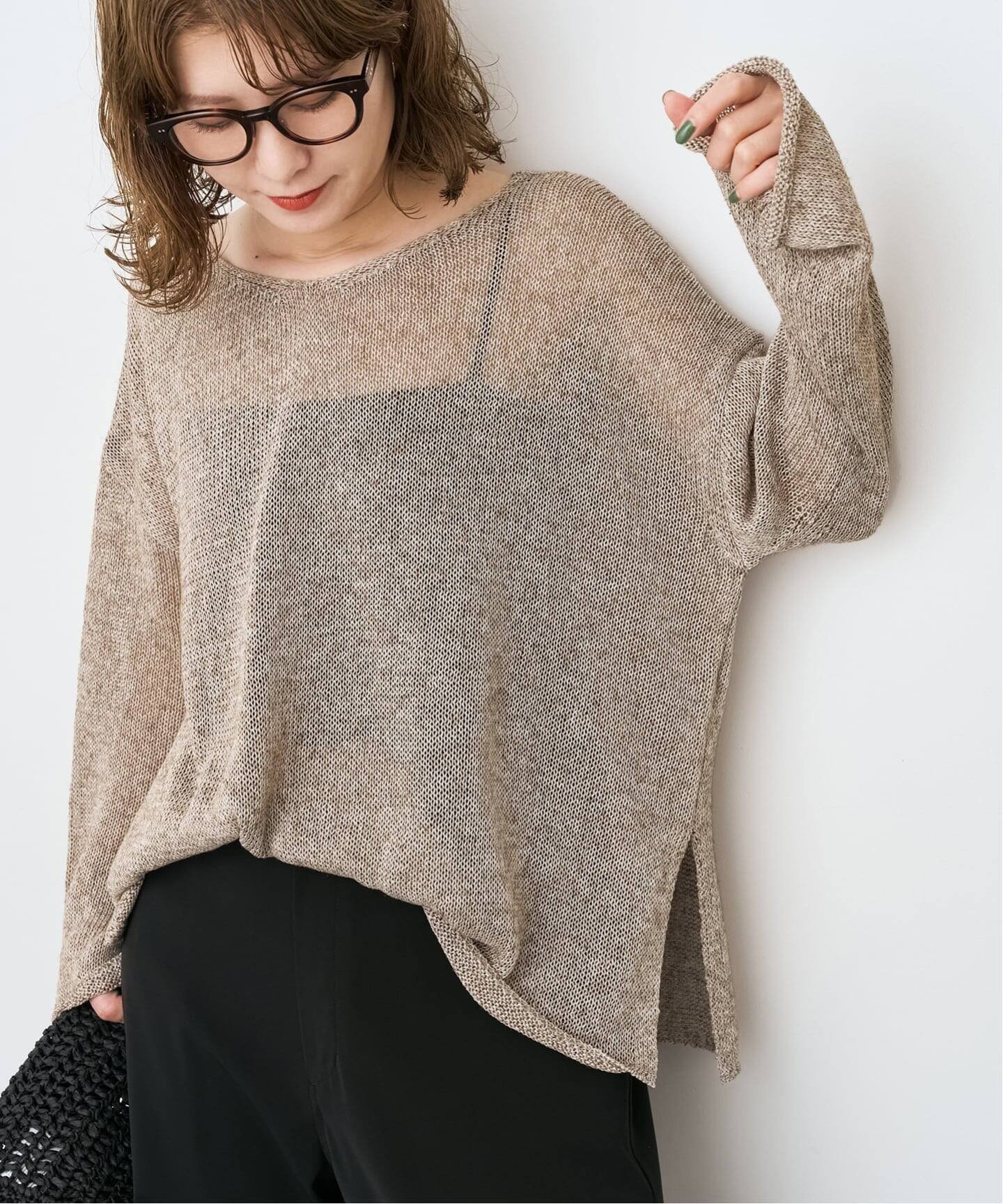 【スピック&スパン/Spick & Span】の《新色有り / 追加》リネンミックス2WAYプルオーバー 人気、トレンドファッション・服の通販 founy(ファニー) 　ファッション　Fashion　レディースファッション　Fashion for Women　トップス・カットソー　Cut & Sew Tops　カジュアルプルオーバー・ニットトップス　Pullovers & Knit Tops / Casual Pullovers　インナー　Innerwear　シンプル　Simple, Minimal　スマート　Smart, Elegant　デニム　Denim, Jeans Material　定番　Standard, Basic Item　人気　Popular, Best Seller　ミックス　Mix, Mixed Style　リネン　Linen, Linen Fabric　おすすめ　Recommended / Our Picks　 other-1|ID: prp329100004956908 ipo3291000000037194708