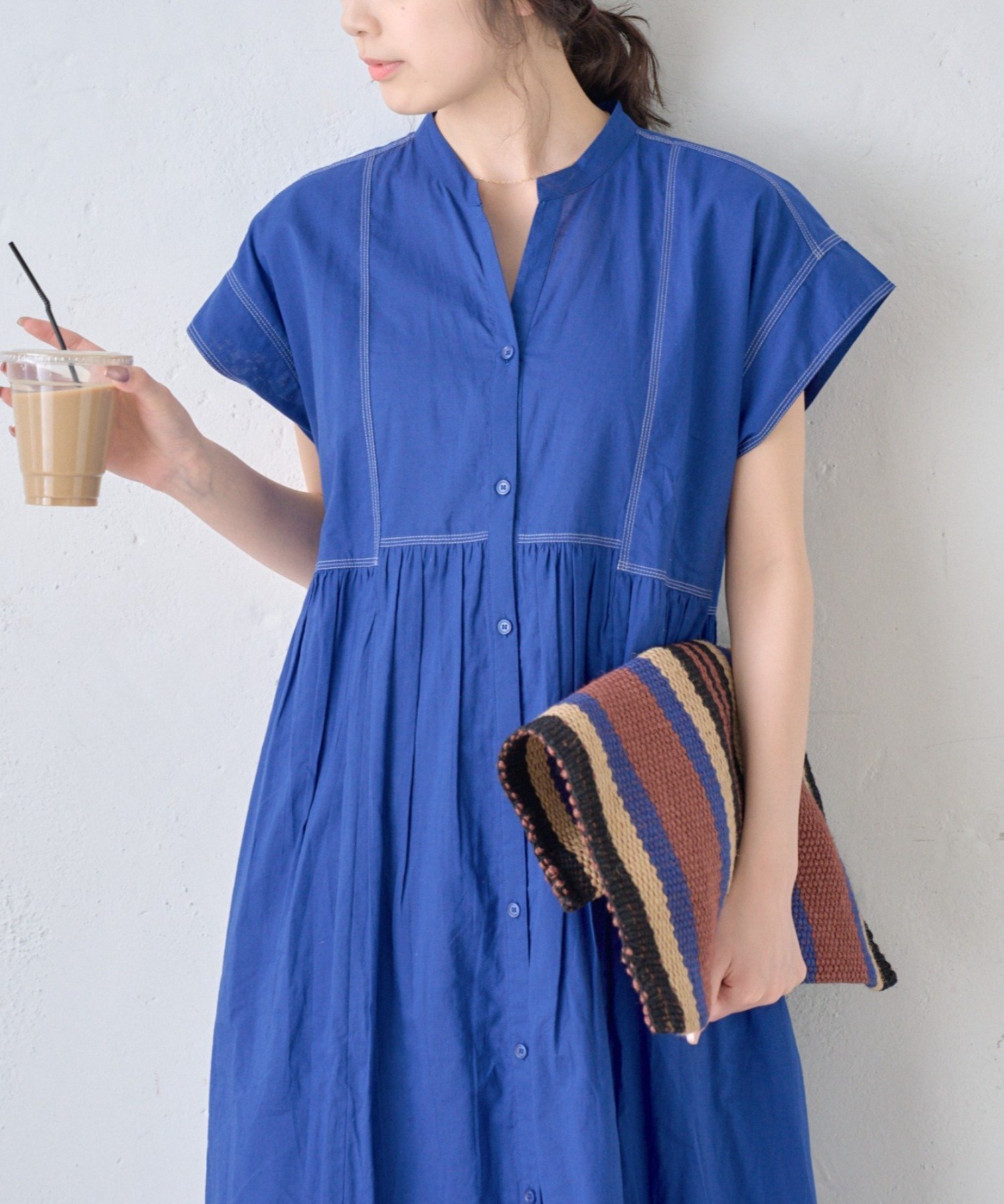 【チャオパニックティピー/CIAOPANIC TYPY】の【india】シリコンウォッシュボイルドルマンスリーブワンピ インテリア・キッズ・メンズ・レディースファッション・服の通販 founy(ファニー) 　ファッション　Fashion　レディースファッション　Fashion for Women　ワンピース　Dresses　インド　Indian Textile　ギャザー　Gathered, Ruffled　サンダル　Sandals, Summer Shoes　スキッパー　Skipper, Open Collar　スニーカー　Sneakers, Trainers　スリーブ　Sleeve, Long Sleeve / Short Sleeve　タンク　Tank Top, Sleeveless Top　デコルテ　Décolleté, Neckline　デニム　Denim, Jeans Material　人気　Popular, Best Seller　フレンチ　French, French Style　ポケット　Pocket, Pocket Detail　羽織　Haori, Light Jacket　リラックス　Relax, Relaxed Fit　レギンス　Leggings, Stretch Pants　おすすめ　Recommended / Our Picks　ブルー|ID: prp329100004956929 ipo3291000000037194854