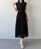 【ジュノア/JUNOAH】のmipiarl ラッフルピンタックプリーツワンピース 人気、トレンドファッション・服の通販 founy(ファニー) ファッション Fashion レディースファッション Fashion for Women ワンピース Dresses thumbnail ブラック|ID: prp329100004956982 ipo3291000000037195227