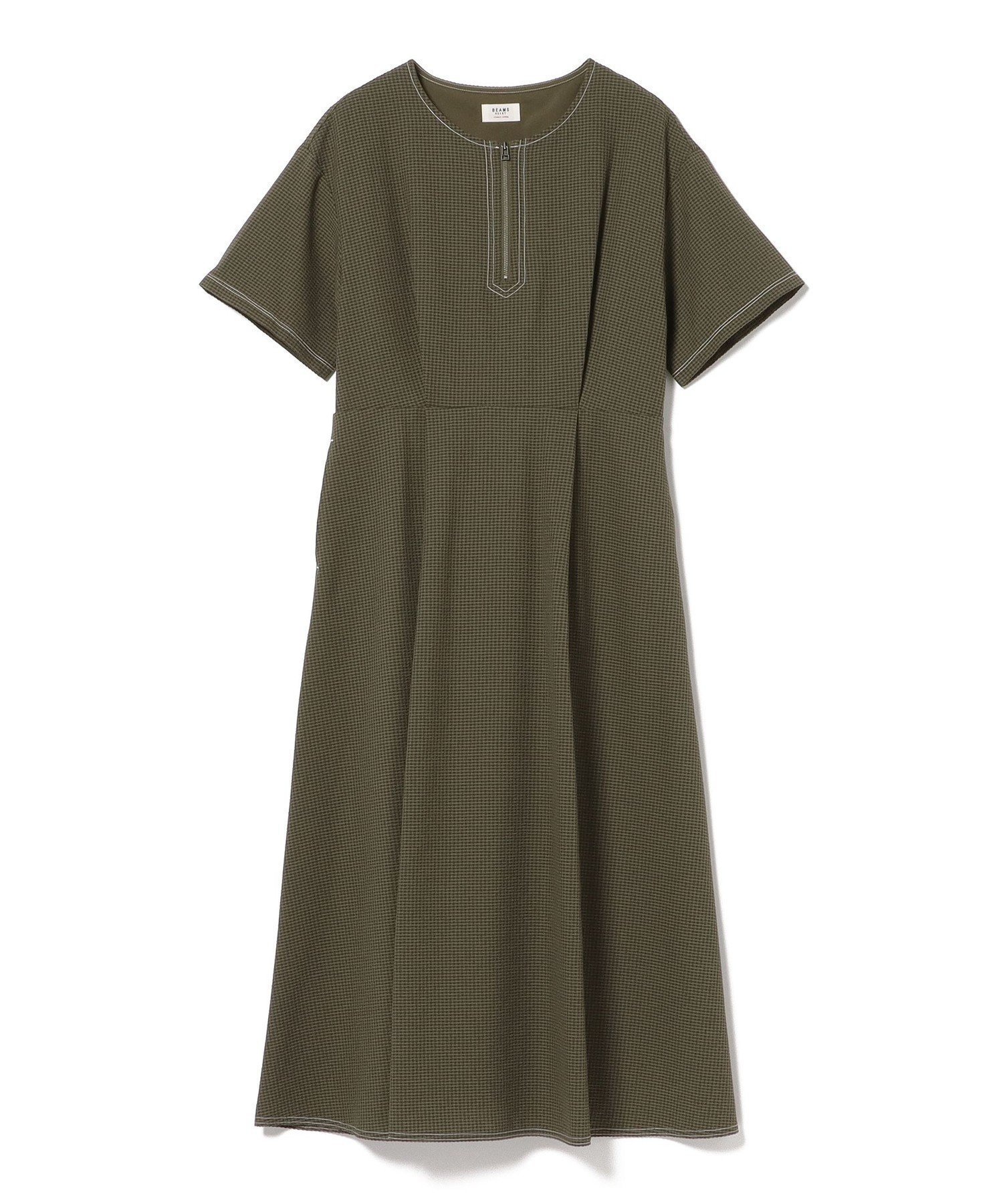 【ビームス ハート/BEAMS HEART】のシアサッカー ワンピース インテリア・キッズ・メンズ・レディースファッション・服の通販 founy(ファニー) 　ファッション　Fashion　レディースファッション　Fashion for Women　ワンピース　Dresses　シンプル　Simple, Minimal　スマート　Smart, Elegant　フロント　Front, Front Design　モダン　Modern, Contemporary　夏　Summer　定番　Standard, Basic Item　OLIVE|ID: prp329100004957028 ipo3291000000037195555