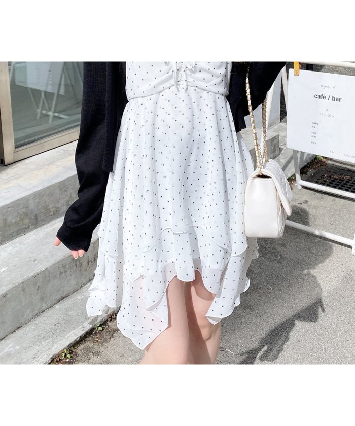 【イング/INGNI】のドット柄イレヘムミニキャミワンピ インテリア・キッズ・メンズ・レディースファッション・服の通販 founy(ファニー) https://founy.com/ ファッション Fashion レディースファッション Fashion for Women ワンピース Dresses キャミソールワンピース Camisole Dresses イレヘム Irregular Hemline インナー Innerwear ガーリー Girly, Feminine Style キャミソール Camisole, Spaghetti Strap Top ギャザー Gathered, Ruffled シフォン Chiffon, Lightweight Fabric スマホ Smartphone, Mobile Device チェック Check, Plaid, Tartan ドット Polka Dot, Dot Pattern ドレープ Drape, Draping Fabric リボン Ribbon, Bow おすすめ Recommended / Our Picks |ID: prp329100004957038 ipo3291000000037195632