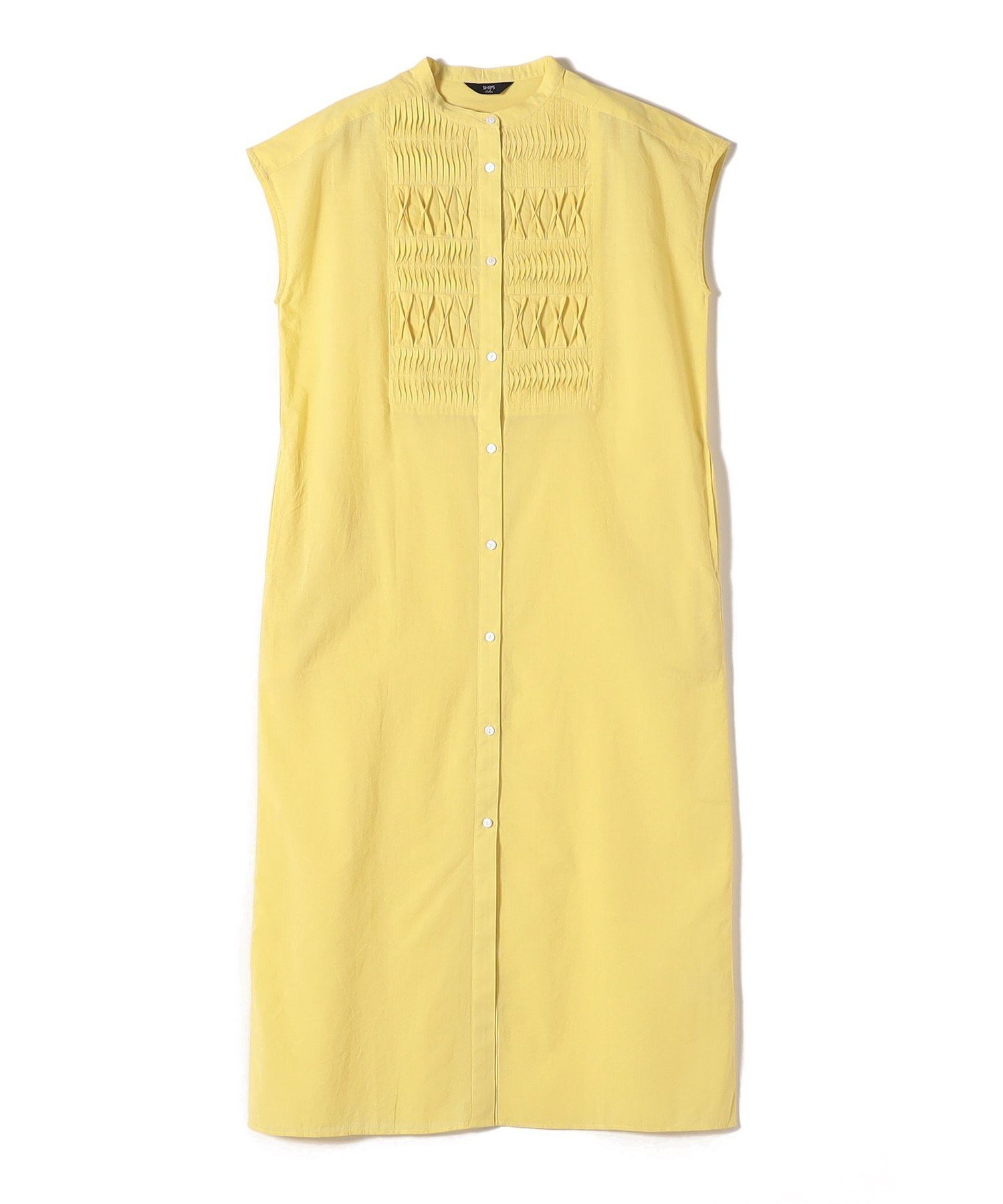 【シップス フォー ウィメン/SHIPS】のSHIPS Colors 手洗い可能 コットン ピンタック ヨーク シャツ ワンピース インテリア・キッズ・メンズ・レディースファッション・服の通販 founy(ファニー) 　ファッション　Fashion　レディースファッション　Fashion for Women　ワンピース　Dresses　シャツワンピース / 1枚で着映えコーデ　Shirt Dresses　インド　Indian Textile　スタンド　Stand Collar, Upright Stand　スリーブ　Sleeve, Long Sleeve / Short Sleeve　タンク　Tank Top, Sleeveless Top　デニム　Denim, Jeans Material　フレンチ　French, French Style　フロント　Front, Front Design　ペチコート　Petticoat, Underskirt　メンズ　Men's, Menswear　ヨーク　Yoke, Yoke Design　アウトレット　Outlet / Clearance　おすすめ　Recommended / Our Picks　ビジネス 仕事 通勤　Business / Work / Commuting　2026年　2026　2026春夏・S/S　Spring/Summer 2026 SS26　イエロー|ID: prp329100004957064 ipo3291000000037195822