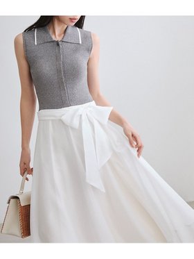 【フレイ アイディー/FRAY I.D】の【00サイズあり】ポロニットドッキングワンピース 人気、トレンドファッション・服の通販 founy(ファニー) ファッション Fashion レディースファッション Fashion for Women ワンピース Dresses スタイリッシュ Stylish, Fashionable スマート Smart, Elegant モダン Modern, Contemporary リブニット Rib Knit, Ribbed Knit リボン Ribbon, Bow |ID:prp329100004957100