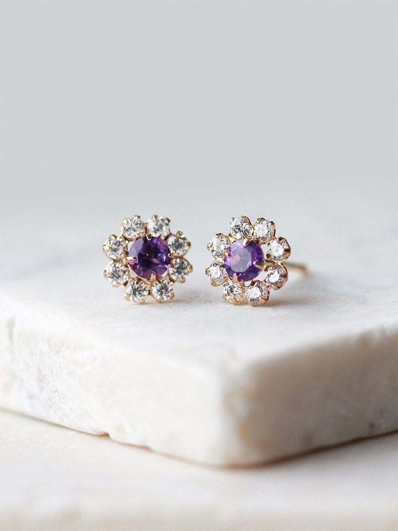 【キュイキュイ/cui-cui】のK10YG 誕生石 インテリア・キッズ・メンズ・レディースファッション・服の通販 founy(ファニー) 　ファッション　Fashion　レディースファッション　Fashion for Women　アクセサリー　Fashion Accessories　ジュエリー　Jewelry, Accessories　ストーン　Stone, Gem-Like　パール　Pearl, Pearl Accent　フラワー　Flower, Floral　ギフト プレゼント　Gift / Present　パープル|ID: prp329100004957196 ipo3291000000037196776