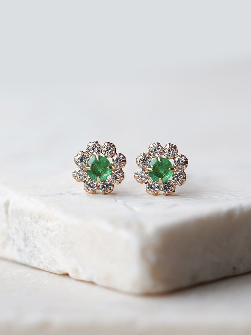 【キュイキュイ/cui-cui】のK10YG 誕生石 インテリア・キッズ・メンズ・レディースファッション・服の通販 founy(ファニー) 　ファッション　Fashion　レディースファッション　Fashion for Women　アクセサリー　Fashion Accessories　ジュエリー　Jewelry, Accessories　ストーン　Stone, Gem-Like　パール　Pearl, Pearl Accent　フラワー　Flower, Floral　ギフト プレゼント　Gift / Present　グリーン|ID: prp329100004957196 ipo3291000000037196780