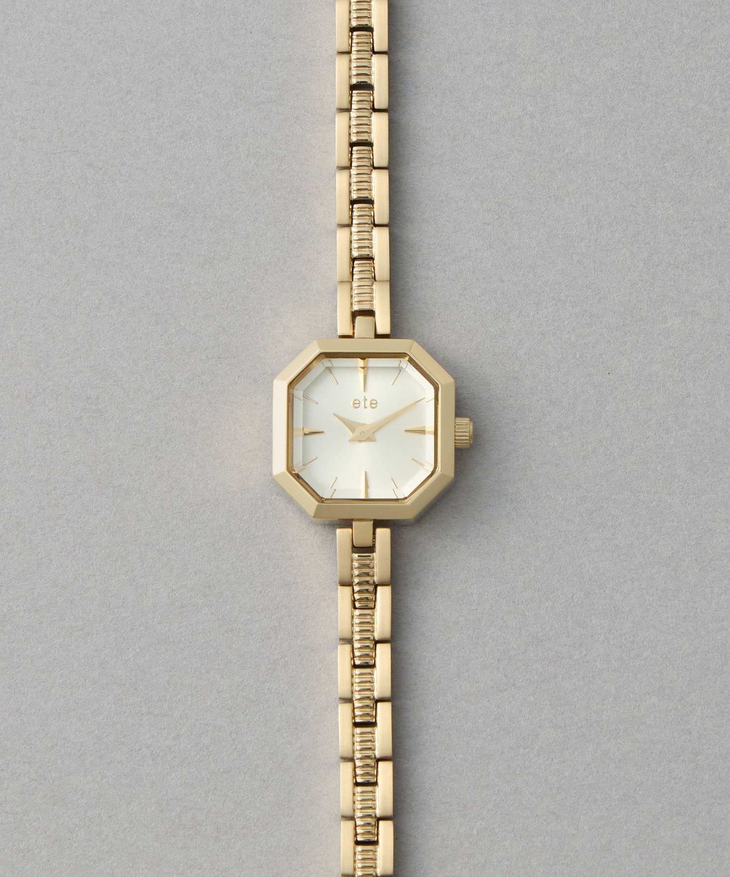 【エテ/ete】のオクタゴンフェイス ウォッチ インテリア・キッズ・メンズ・レディースファッション・服の通販 founy(ファニー) 　ファッション　Fashion　レディースファッション　Fashion for Women　おすすめ　Recommended / Our Picks　ウォッチ　Wristwatch　クラシカル　Classical, Vintage-Inspired　センター　Center, Center Line　メッシュ　Mesh, Net Fabric　ワーク　Workwear, Utility Style　イエローゴールド|ID: prp329100004957204 ipo3291000000037196840