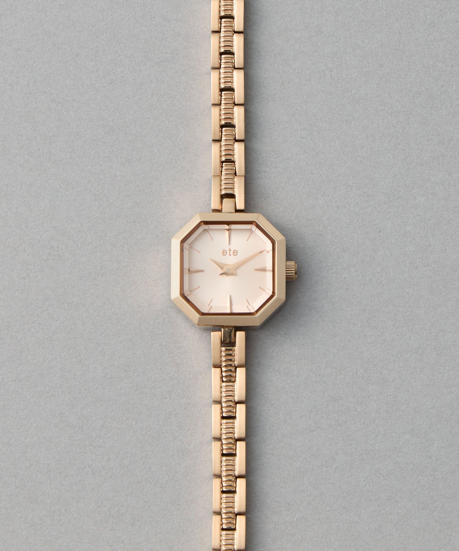 【エテ/ete】のオクタゴンフェイス ウォッチ インテリア・キッズ・メンズ・レディースファッション・服の通販 founy(ファニー) 　ファッション　Fashion　レディースファッション　Fashion for Women　おすすめ　Recommended / Our Picks　ウォッチ　Wristwatch　クラシカル　Classical, Vintage-Inspired　センター　Center, Center Line　メッシュ　Mesh, Net Fabric　ワーク　Workwear, Utility Style　ピンクゴールド|ID: prp329100004957204 ipo3291000000037196842
