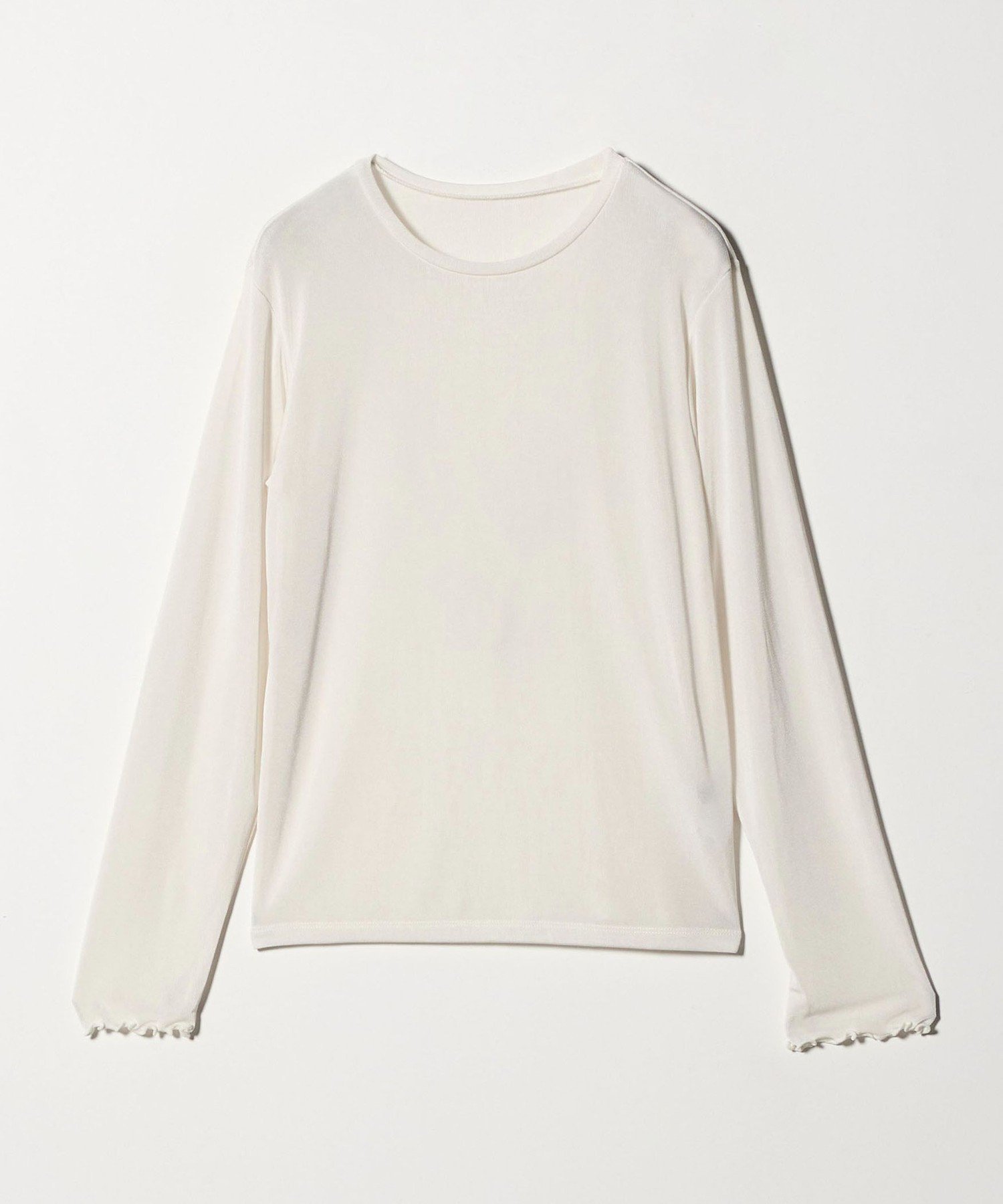 【ユナイテッドアローズ/UNITED ARROWS】のシャイニーリブ クルーネックTシャツ A DAY IN THE LIFE インテリア・キッズ・メンズ・レディースファッション・服の通販 founy(ファニー) 　ファッション　Fashion　レディースファッション　Fashion for Women　トップス・カットソー　Cut & Sew Tops　シャツ・ブラウス・オフィスカジュアル　Elegant Blouses & Button-Ups　ロングTシャツ・Tシャツ　Longline T-Shirts & Tees　インナー　Innerwear　洗える　Machine Washable　カットソー　Cut and Sewn Top　今季　This Season, Current Season　シンプル　Simple, Minimal　人気　Popular, Best Seller　長袖　Long Sleeve, Full Sleeve　ブライト　Bright, Shiny　ベスト　Vest, Waistcoat　アウトレット　Outlet / Clearance　おすすめ　Recommended / Our Picks　OFF WHITE|ID: prp329100004960305 ipo3291000000037217557