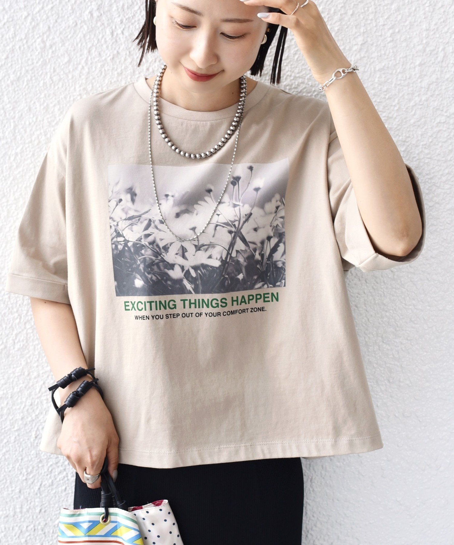 【シップス/SHIPS】の【SHIPS別注】81BRANCA フォト ワイド TEE インテリア・キッズ・メンズ・レディースファッション・服の通販 founy(ファニー) 　ファッション　Fashion　レディースファッション　Fashion for Women　インナー　Innerwear　ジャケット　Jacket, Outerwear　バランス　Balance, Style Balance　プリント　Print, Printed Pattern　ベーシック　Basic, Essential　ボトム　Bottoms, Lower Wear　別注　Limited Edition, Custom Order　ミリタリー　Military, Army Style　ワイド　Wide, Wide Fit　夏　Summer　2025年　2025　2025春夏・S/S　Spring/Summer 2025 SS25　ベージュ|ID: prp329100004960317 ipo3291000000037217666