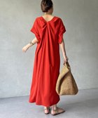 【ドゥドゥ/DouDou】の【WEB限定】接触冷感バックツイストワンピース オレンジ|ID: prp329100004960335 ipo3291000000037299026