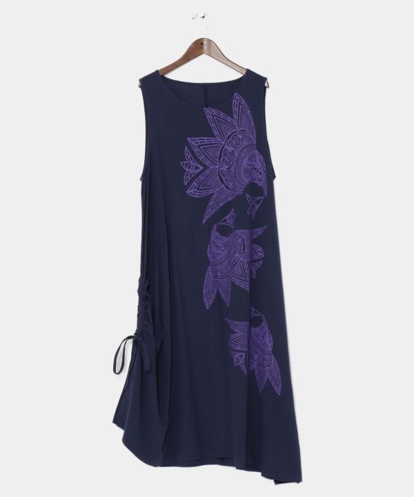 【アミナコレクション/Amina Collection】の【チャイハネ】スキナドノースリーブワンピース インテリア・キッズ・メンズ・レディースファッション・服の通販 founy(ファニー) 　ファッション　Fashion　レディースファッション　Fashion for Women　ワンピース　Dresses　ブルー系その他|ID: prp329100004960336 ipo3291000000037217749