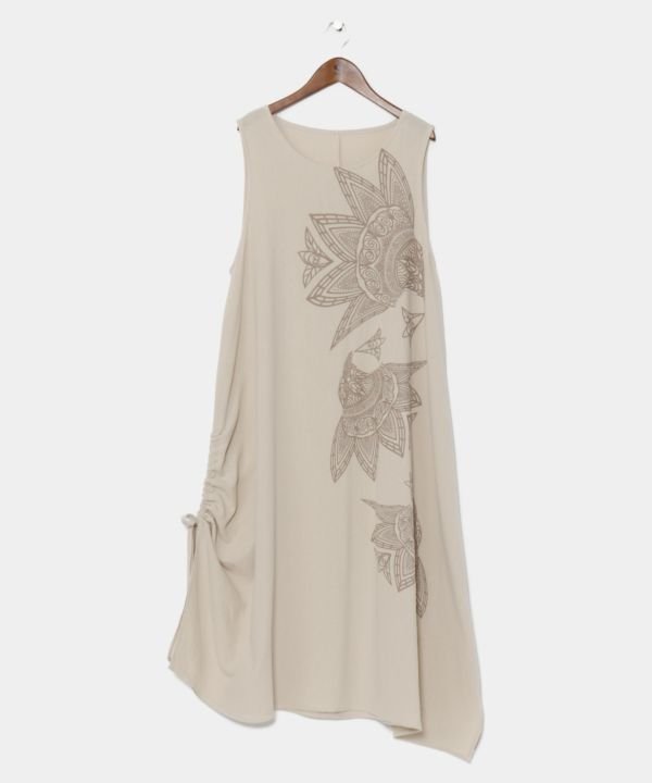 【アミナコレクション/Amina Collection】の【チャイハネ】スキナドノースリーブワンピース インテリア・キッズ・メンズ・レディースファッション・服の通販 founy(ファニー) 　ファッション　Fashion　レディースファッション　Fashion for Women　ワンピース　Dresses　ホワイト|ID: prp329100004960336 ipo3291000000037217751