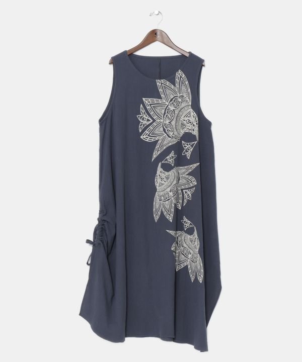 【アミナコレクション/Amina Collection】の【チャイハネ】スキナドノースリーブワンピース インテリア・キッズ・メンズ・レディースファッション・服の通販 founy(ファニー) 　ファッション　Fashion　レディースファッション　Fashion for Women　ワンピース　Dresses　グレー系その他|ID: prp329100004960336 ipo3291000000037217760