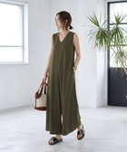 【スタイルデリ/STYLE DELI】のさらさらツイル生地スタイリッシュサロペット カーキ|ID: prp329100004960343 ipo3291000000037298944