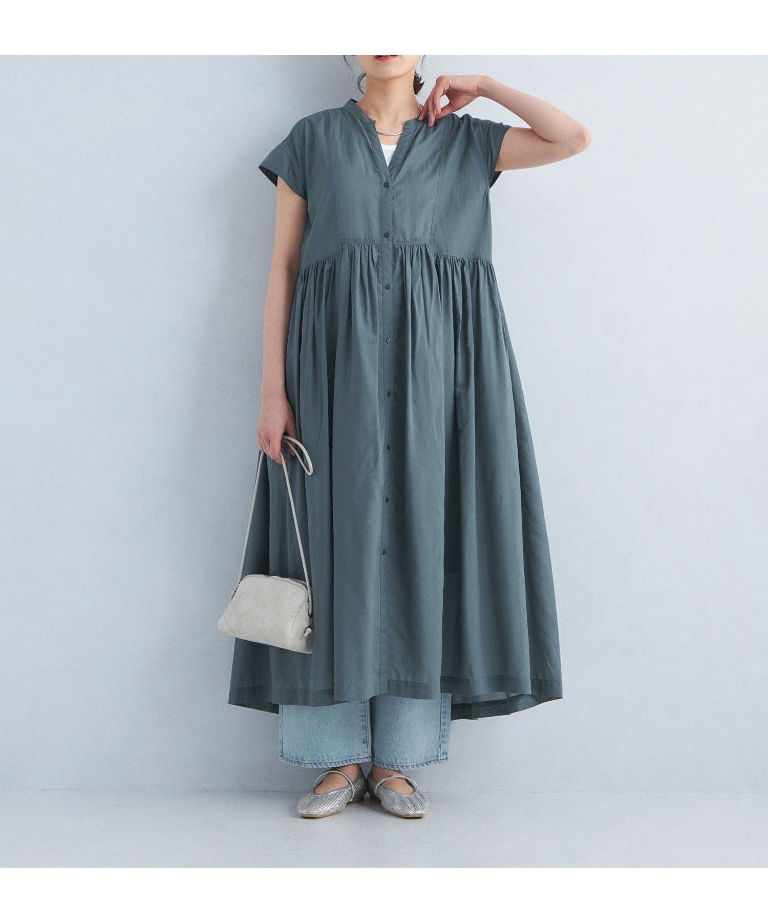 【ユナイテッドアローズ/UNITED ARROWS】のボイル ギャザー ハオリ ショートスリーブ ワンピース 人気、トレンドファッション・服の通販 founy(ファニー) 　ファッション　Fashion　レディースファッション　Fashion for Women　ワンピース　Dresses　春　Spring　キャミソール　Camisole, Spaghetti Strap Top　ギャザー　Gathered, Ruffled　コンパクト　Compact, Small Size　ショート　Short, Short Length　スリーブ　Sleeve, Long Sleeve / Short Sleeve　タンク　Tank Top, Sleeveless Top　バランス　Balance, Style Balance　ボトム　Bottoms, Lower Wear　ワイド　Wide, Wide Fit　アウトレット　Outlet / Clearance　夏　Summer　エレガント 上品　Elegant　 other-1|ID: prp329100004960344 ipo3291000000037217783