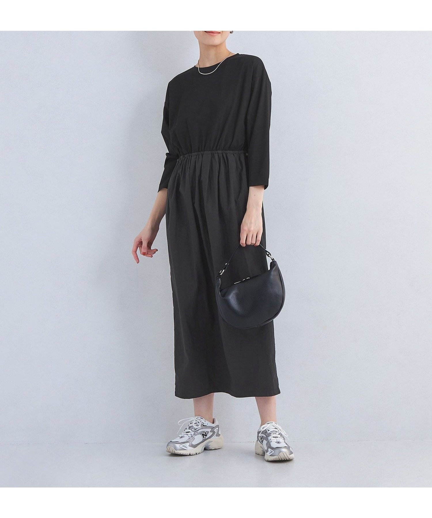 【ユナイテッドアローズ/UNITED ARROWS】のコクーン ドッキング ワンピース 人気、トレンドファッション・服の通販 founy(ファニー) 　ファッション　Fashion　レディースファッション　Fashion for Women　ワンピース　Dresses　春　Spring　カットソー　Cut and Sewn Top　ギャザー　Gathered, Ruffled　コクーン　Cocoon, Cocoon Silhouette　サンダル　Sandals, Summer Shoes　スニーカー　Sneakers, Trainers　ドッキング　Docking, Mixed Material　フェミニン　Feminine, Girly　フォルム　Silhouette, Form　フラット　Flat, Flat Shoes　ボーダー　Border, Stripe　アウトレット　Outlet / Clearance　 other-1|ID: prp329100004960356 ipo3291000000037217839