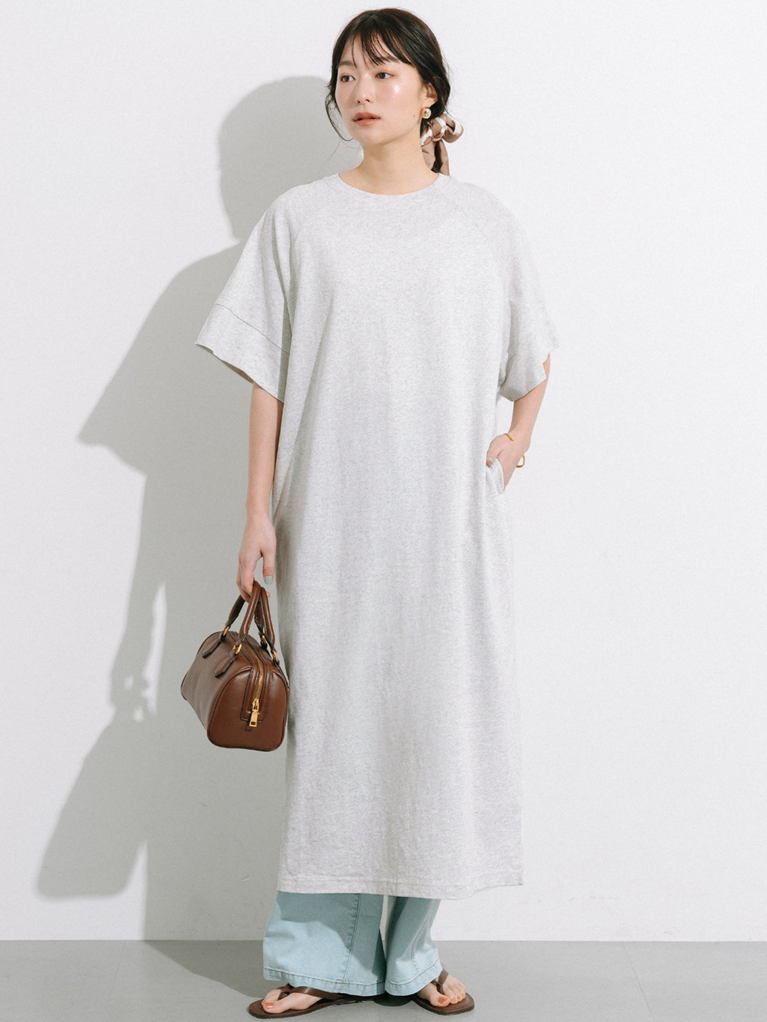 【コカ/COCA】の五分袖カットワンピース 大人の最旬トレンドファッション＆コーディネート founy(ファウニー) 　ファッション　Fashion　レディースファッション　Fashion for Women　ワンピース　Dresses　春　Spring　カットソー　Cut and Sewn Top　サンダル　Sandals, Summer Shoes　シンプル　Simple, Minimal　ストレッチ　Stretch, Stretchy Fabric　ストレート　Straight, Straight Cut　スニーカー　Sneakers, Trainers　バランス　Balance, Style Balance　ベーシック　Basic, Essential　ポケット　Pocket, Pocket Detail　半袖　Short Sleeve, Half Sleeve　無地　Plain, Solid Color　ロング　Long, Long-Length　楽ちん　Easy Fit, Comfortable　おすすめ　Recommended / Our Picks　夏　Summer　2026年　2026　2026春夏・S/S　Spring/Summer 2026 SS26　 other-1|ID: prp329100004960368 ipo3291000000037279880