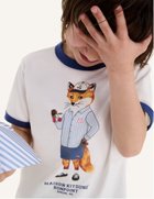 【メゾンキツネ/MAISON KITSUNE / KIDS】のMK×BONPOINT AKIVA COMFORT TEE-SHIRT WHITE/INDIGO|ID: prp329100004960497 ipo3291000000037218757