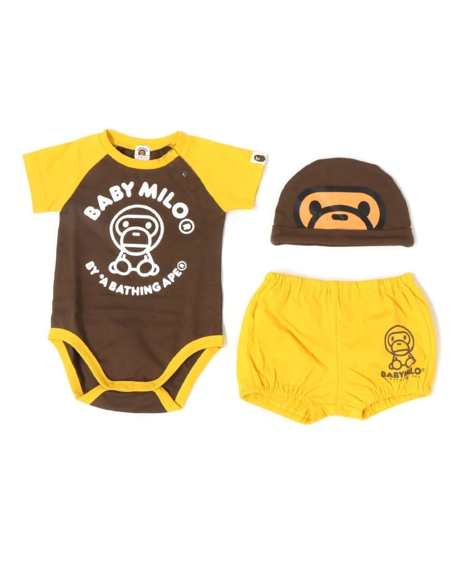 【ア ベイシング エイプ/A BATHING APE / KIDS】のBABY MILO FRIENDS BABY GIFT SET KB 人気、トレンドファッション・服の通販 founy(ファニー) 　ファッション　Fashion　キッズファッション　Fashion for Kids　キャップ　Cap, Baseball Cap　ギフト プレゼント　Gift / Present　ショーツ　Shorts, Short Pants　ショート　Short, Short Length　スリーブ　Sleeve, Long Sleeve / Short Sleeve　フロント　Front, Front Design　プリント　Print, Printed Pattern　モチーフ　Motif, Design Theme　ラバー　Rubber, Rubber Sole　 other-1|ID: prp329100004960636 ipo3291000000037219448