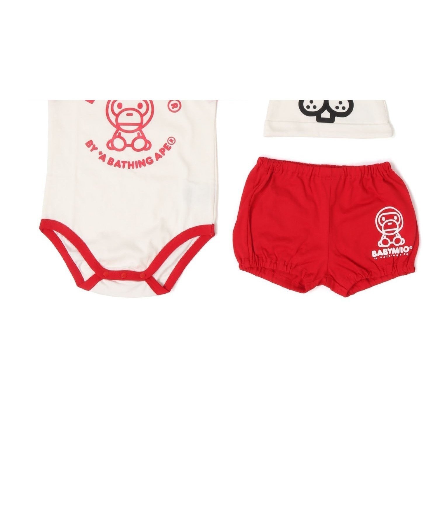 【ア ベイシング エイプ/A BATHING APE / KIDS】のBABY MILO FRIENDS BABY GIFT SET KB インテリア・キッズ・メンズ・レディースファッション・服の通販 founy(ファニー) 　ファッション　Fashion　キッズファッション　Fashion for Kids　キャップ　Cap, Baseball Cap　ギフト プレゼント　Gift / Present　ショーツ　Shorts, Short Pants　ショート　Short, Short Length　スリーブ　Sleeve, Long Sleeve / Short Sleeve　フロント　Front, Front Design　プリント　Print, Printed Pattern　モチーフ　Motif, Design Theme　ラバー　Rubber, Rubber Sole　WHITE|ID: prp329100004960636 ipo3291000000037219450