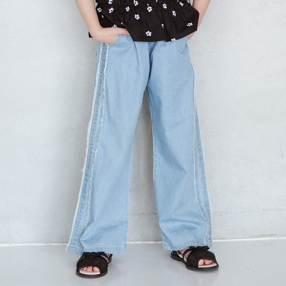 【ブランシェス/branshes / KIDS】の【接触冷感】ライトデニムパンツ インテリア・キッズ・メンズ・レディースファッション・服の通販 founy(ファニー) 　ファッション　Fashion　キッズファッション　Fashion for Kids　ボトムス　Bottoms　ポケット　Pocket, Pocket Detail　サックス|ID: prp329100004960644 ipo3291000000037219508