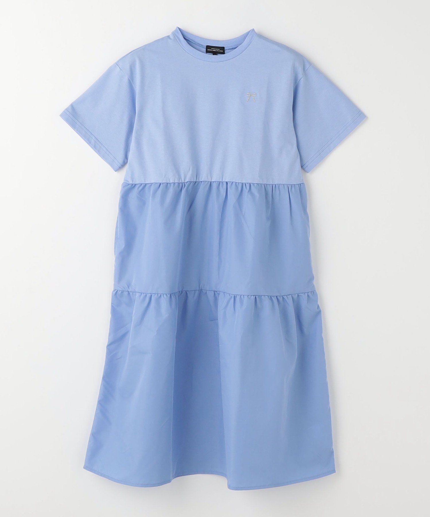 【ユナイテッドアローズ/UNITED ARROWS / KIDS】のティアード 切り替え ワンピース / キッズ 100cm-130cm 人気、トレンドファッション・服の通販 founy(ファニー) 　ファッション　Fashion　キッズファッション　Fashion for Kids　ワンピース　Dresses　スニーカー　Sneakers, Trainers　ダウン　Down, Puffer　ティアード　Tiered, Tiered Style　ティアードワンピース　Tiered Dress, Flared Dress　ドッキング　Docking, Mixed Material　リボン　Ribbon, Bow　ワンポイント　One Point, Statement Accent　アウトレット　Outlet / Clearance　おすすめ　Recommended / Our Picks　 other-1|ID: prp329100004960689 ipo3291000000037219749